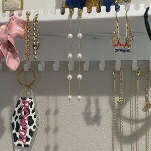 Gold and Pearl Drop Earrings